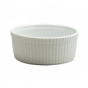 324-F8010000600 5 oz Round Buffalo Souffle Dish - Porcelain, Bright White