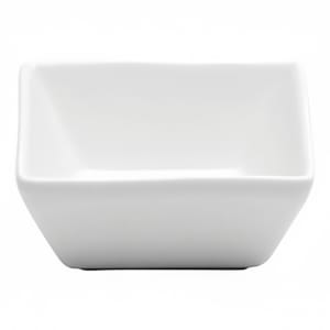 324-F8010000953 4 oz Square Buffalo Sauce Dish - Porcelain, Bright White