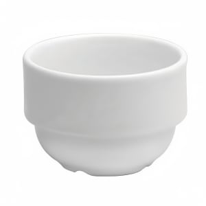 324-F8010000705 9 1/2 oz Round Buffalo Bouillon Bowl - Porcelain, Bright White