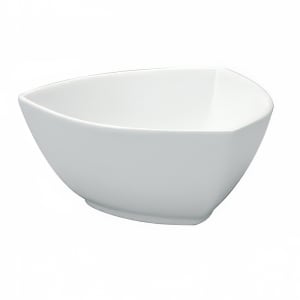 324-F8010000767 8" Triangular Buffalo Bowl - Porcelain, Bright White