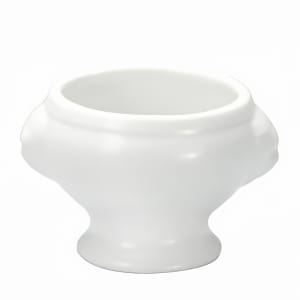 324-F8010000791M 1 3/4 oz Round Buffalo Lion Head Bowl - Porcelain, Bright White