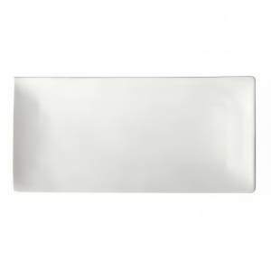 324-F8010000873 13" x 6 1/4" Rectangular Buffalo Sushi Platter - Porcelain, Bright White