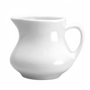 324-F8010000802 4 1/2 oz Buffalo White Ware Creamer - Glazed Porcelain, Bright White