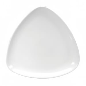 324-F9000000123T 7 1/8" Triangular Buffalo Plate - Porcelain, Cream White