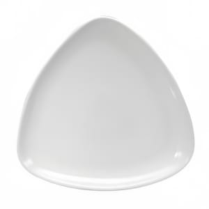 324-F9000000137T 8 7/8" Triangular Buffalo Plate - Porcelain, Cream White