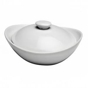 324-F9010000733 15 oz Round Buffalo Nappie Bowl - Porcelain, Cream White