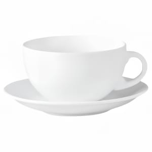 324-L5800000500 6" Round Verge Coffee Saucer - Porcelain, Warm White