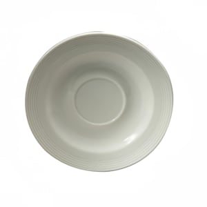 324-R4010000500 6" Round Impressions Saucer - Porcelain, Bright White