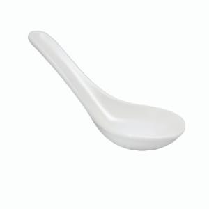 324-R4020000794 4 7/8" Fusion Wonton Soup Spoon - Porcelain, Bright White