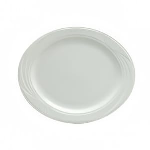 324-R4510000371 13" Oval Buffalo Platter - Porcelain, Bright White