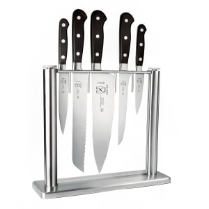132-M23500 6 Piece Knife Set w/ Glass Block