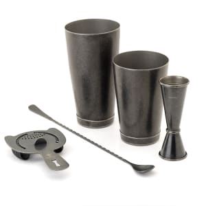 132-M37101VBK 5-Piece Cocktail Shaker Set - Vintage Black