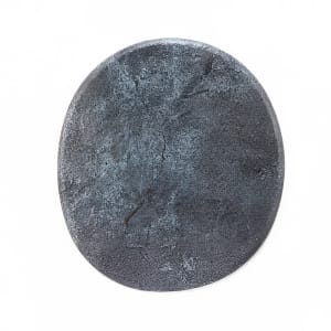 166-GM1614 Organic Round Serving Board - 16 3/8" x 14 5/8", Melamine, Greystone