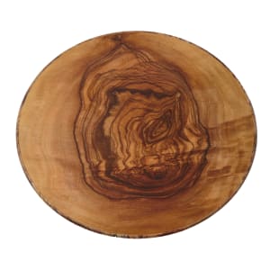 166-OWM21 21 1/2" Round Serving Board - Melamine, Olive Wood