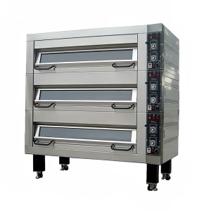 012-BMFD002 Floor Model Double Multi-Purpose Deck Oven - 220v