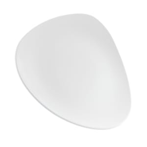 893-WHVMTR101 10 1/2" Triangular Vellum™ Plate - Ceramic, White
