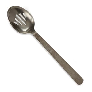 166-BLHSS 13 1/4" Slotted Serving Spoon - Stainless Steel, Black