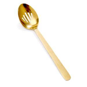 166-GVHSS 13 1/4" Slotted Serving Spoon - Stainless Steel, Gold