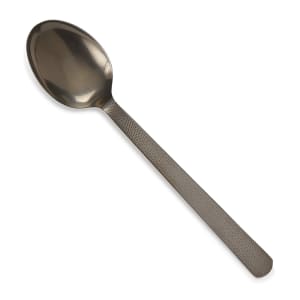 166-BLHSP 13 1/4" Solid Serving Spoon - Stainless Steel, Black