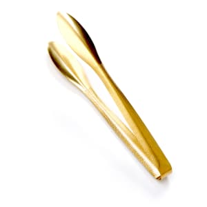 166-GVHT2 11 3/4"L Stainless Serving Tongs, Gold