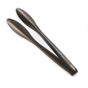 166-BLHT1 9"L Stainless Serving Tongs, Black