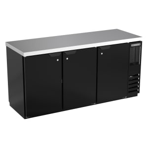 118-BB72HC1PTB27 72" Bar Refrigerator - 6 Swinging Solid Doors, Black, 115v