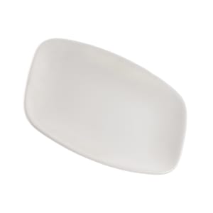 893-WHXO71 7 4/5" x 4 3/4" Oblong X Squared Chef's Plate - Ceramic, White