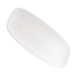 893-WHXO101 10 1/2" x 5" Oblong X Squared Plate - Ceramic, White