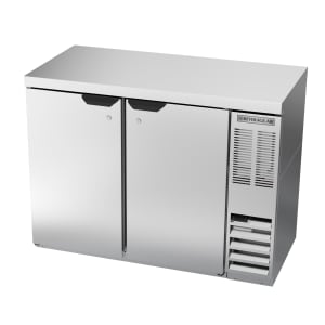 118-BB48HC1FS27 48" Bar Refrigerator - 2 Swinging Solid Doors, Stainless, 115v