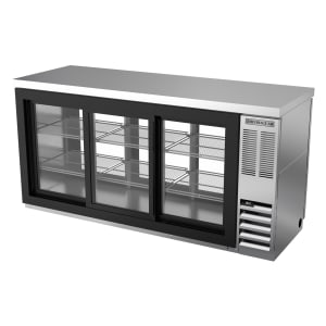 118-BB72HC1GSPTS27 72" Bar Refrigerator - 6 Sliding Glass Doors, Stainless, 115v