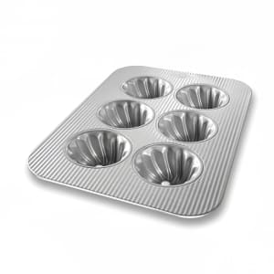 225-26300 6 Compartment Mini Swirl Cake Pan - Aluminized Steel, AMERICOAT® Glazed