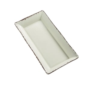 166-AWMEL23 18" x 8 1/4" Rectangular Platter - Melamine, Antique White