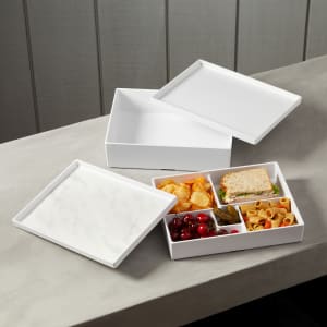 166-BBLWM Lid for BB1WH & BB5WH - Plastic, White Marble