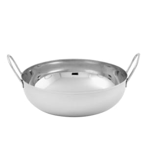 166-BD87 8" Round Balti Dish w/ 62 oz Capacity, Doubled Handle, Mirror Finish, Stainless