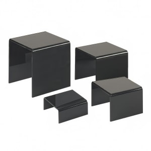 166-BRS2 4 Piece Riser Set, Black Acrylic