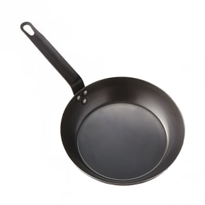 166-BSFP11 11" Stainless Steel Frying Pan w/ Solid Metal Handle, Black