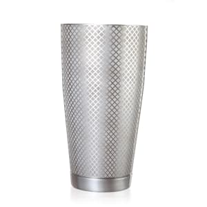 132-M37199 28 oz Diamond Lattice Stainless Bar Cocktail Shaker