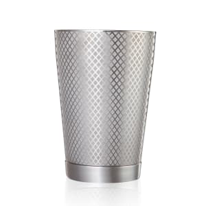132-M37198 18 oz Diamond Lattice Stainless Bar Cocktail Shaker
