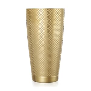 132-M37199GD 28 oz Diamond Lattice Stainless Bar Cocktail Shaker, Gold