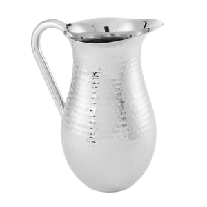 166-BWPH84 84 oz Stainless Steel Bell Pitcher w/ Ice Guard, Hammered Finish