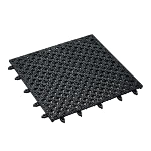 American Metalcraft BT12X12 12&quot; Square Interlocking Bar Mat - Vinyl, Black
