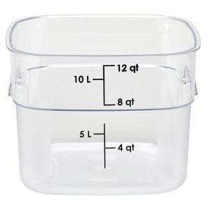 144-12SFSPROCW135 12 qt FreshPro Square Food Storage Container - CamSquare®, Polycarbonate, Blue...