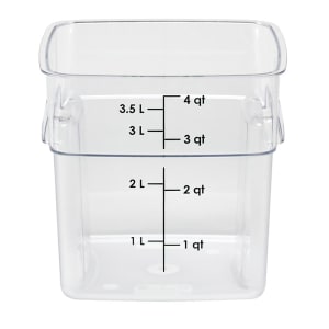 144-4SFSPROCW135 4 qt FreshPro Square Food Storage Container - CamSquare®, Polycarbonate, Green G...
