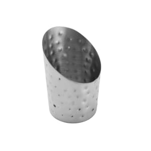 166-FFHM45 2 7/8 Round French Fry Cup, Hammered Finish, Stainless