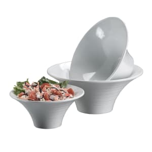 166-FLRB8 33 oz Round Melamine Serving Bowl, White