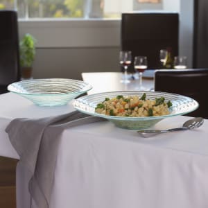 166-GBG19 18" Round Recycled Bowl, Green/Glass