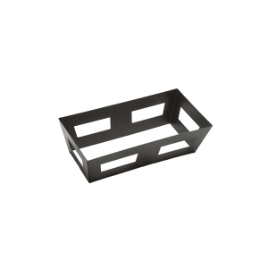 166-GSC16 Rectangular Half Size Crate Griddle Stand - 16" x 8" x 4 1/2", Stainless Steel, Black