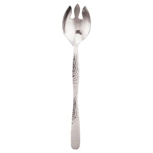 166-HM12NOT 12" Notched Spoon w/ Hammered Handle, Stainless