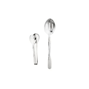 166-HM6TNG 6" Serving Tongs, Hammered, Stainless Steel