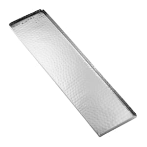 166-HMST20 Rectangular Serving Tray - 20" x 4 1/2", Hammered, Stainless